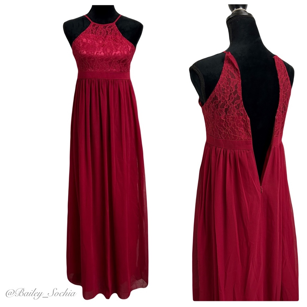 NWOT Kids Halter Chiffon Maxi Dress